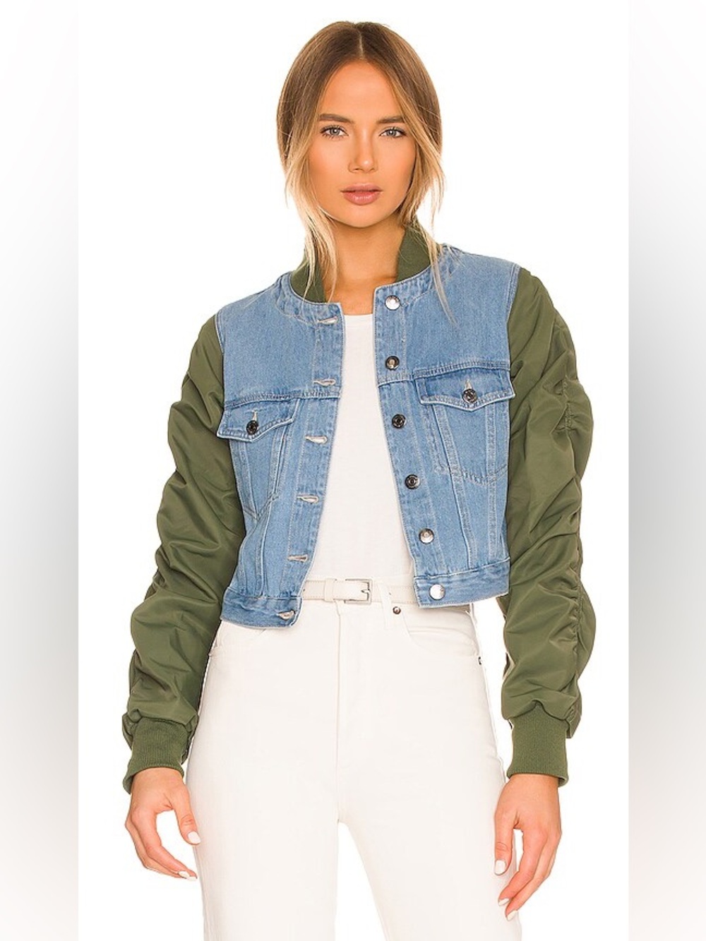 Veronica Beard Denim Emelia Combo Jacket Size S
